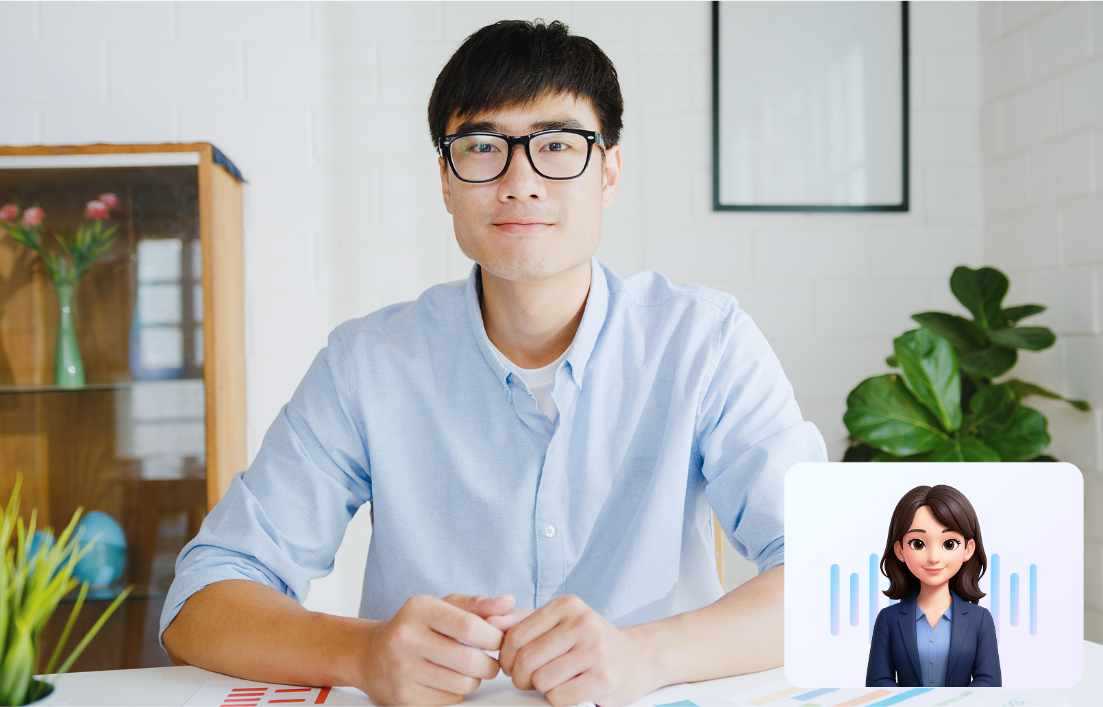 Professional man in interview