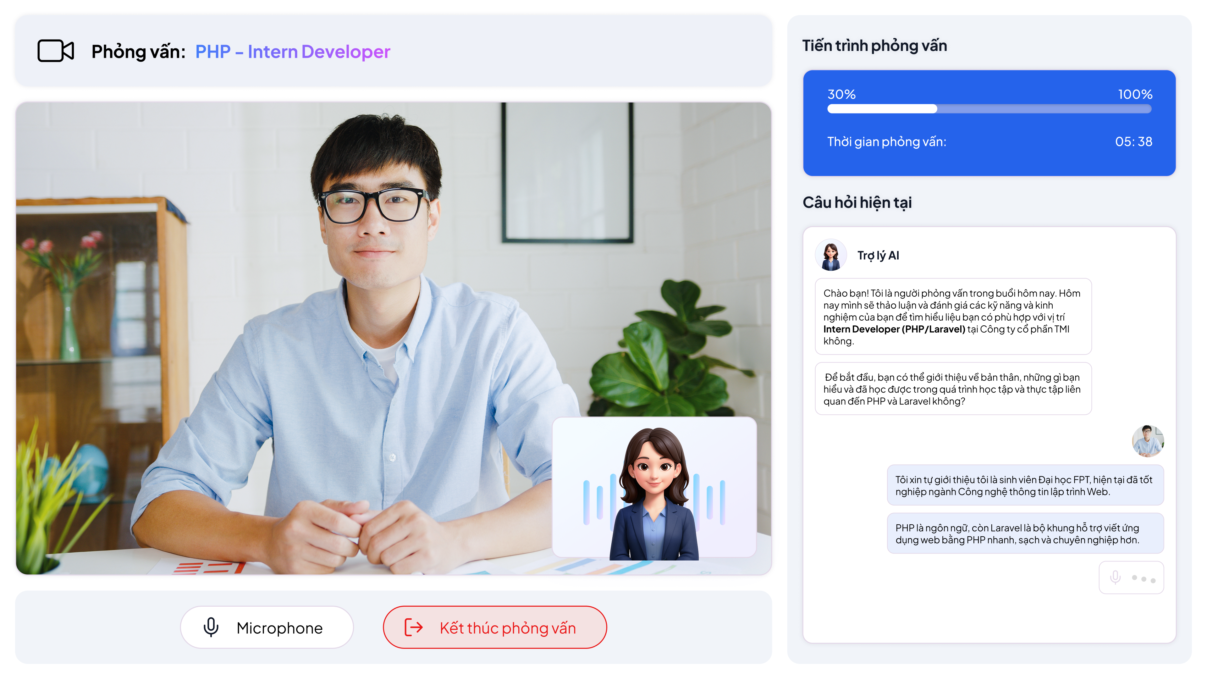 AI Interview Platform Interface